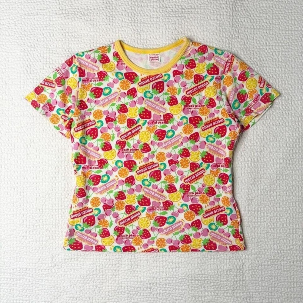 Mezzo Piano fruits AOP graphic baby tee